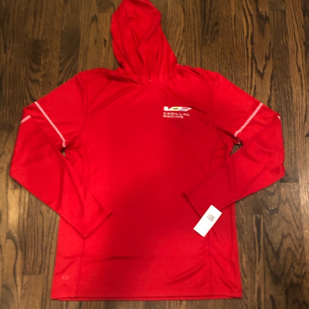 Cadillac V series racing Red Performance Hooded Swim Shirt -
